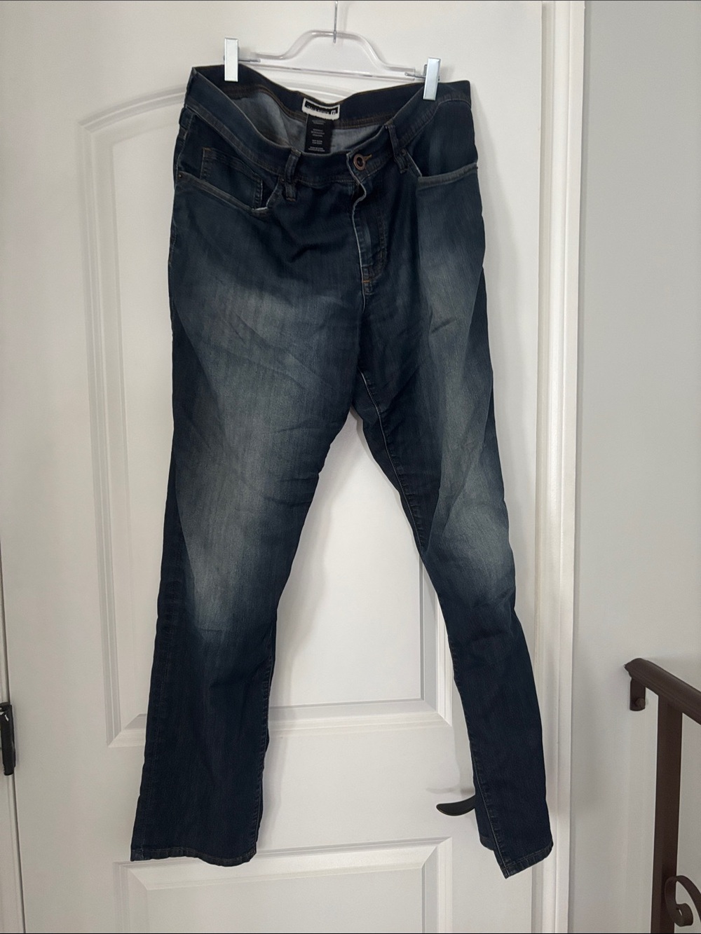 Travis Mathew Men's Lightweight Straight Jeans in Dark Blue Wash